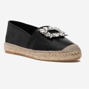 NWOB - 275 CENTRAL - Mendes Espadrille - Black Leather - Size 36
